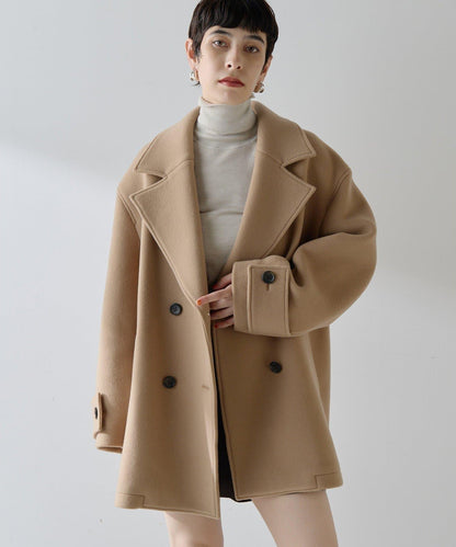 【THE PAUSE】中長款P型大衣