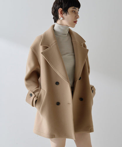 【THE PAUSE】中長款P型大衣