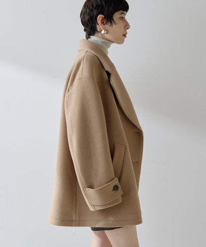 【THE PAUSE】中長款P型大衣