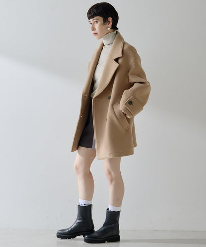 【THE PAUSE】中長款P型大衣