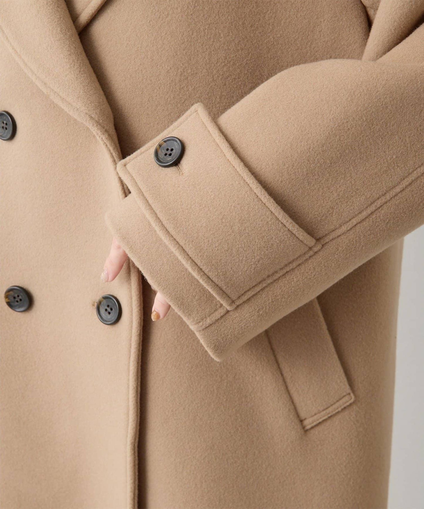 【THE PAUSE】中長款P型大衣