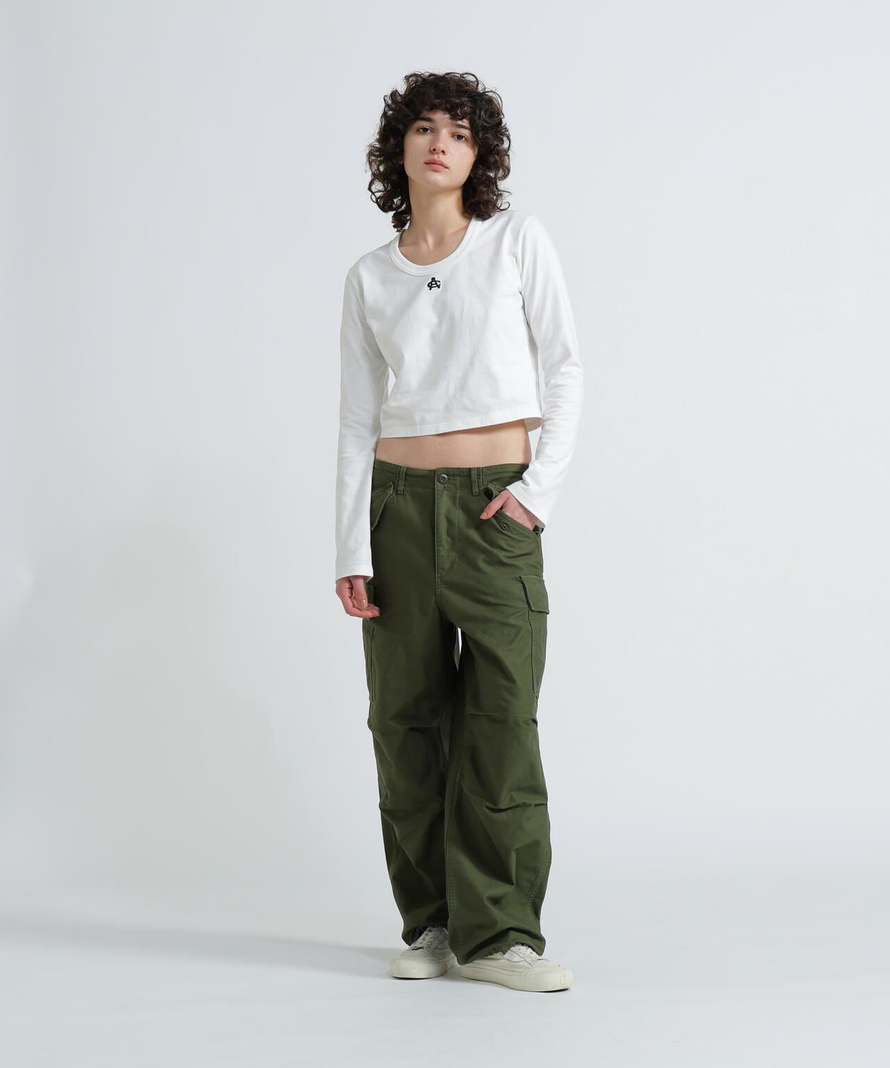 《WOMAN/直営店限定》短款刺繡LOGO T恤