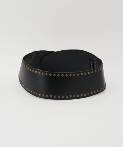 鉚釘寬版西部風腰帶