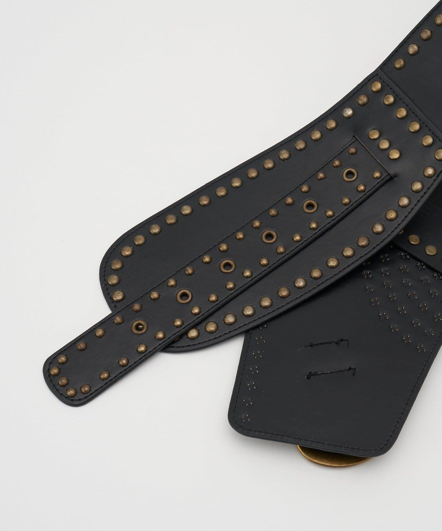 鉚釘寬版西部風腰帶