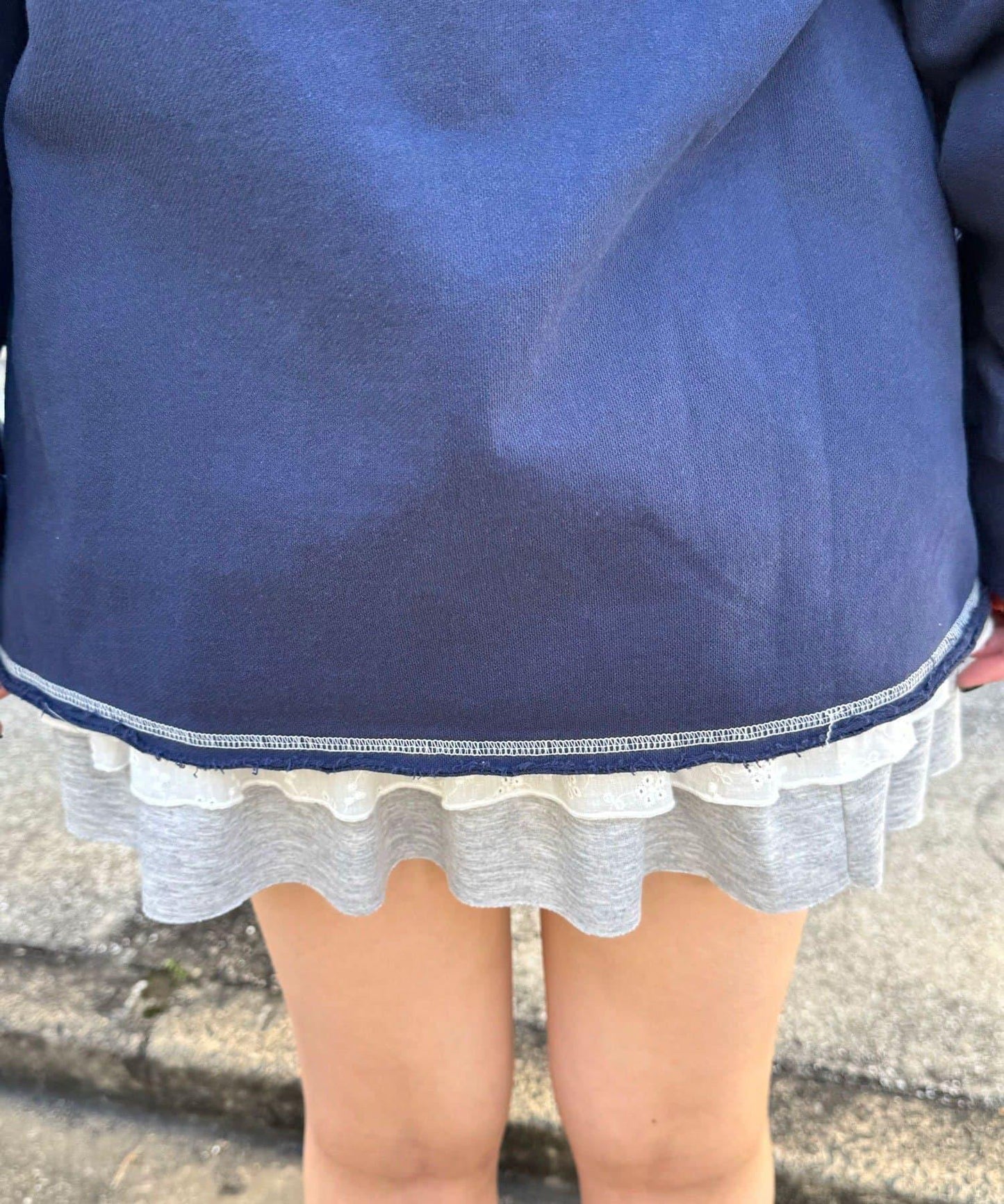 項圈套裝編號拼色袖衛衣