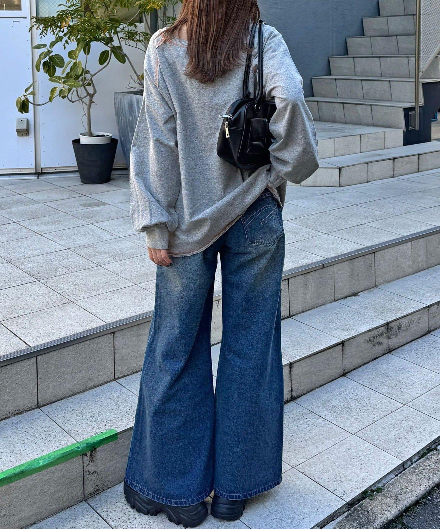 項圈套裝編號拼色袖衛衣