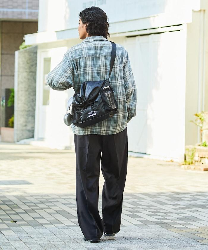 寬鬆直筒一褶西裝長褲