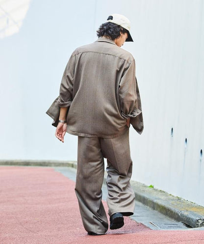 寬鬆版長袖工裝襯衫夾克