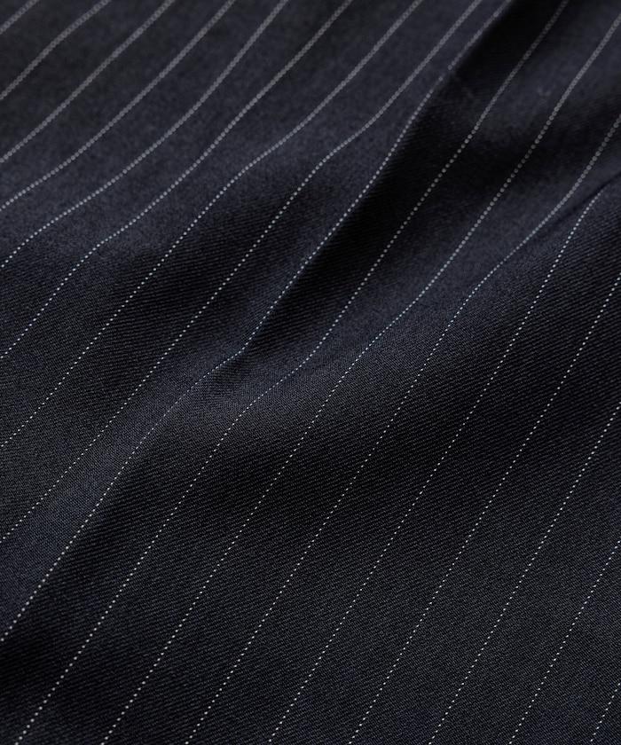 寬鬆直筒一褶西裝長褲