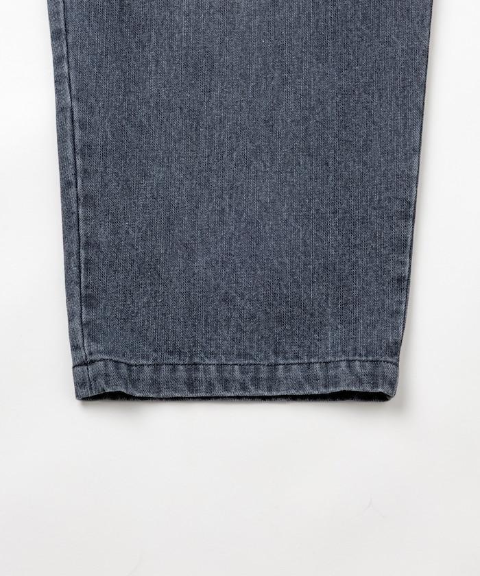 寬鬆版型弧形牛仔褲 單次水洗