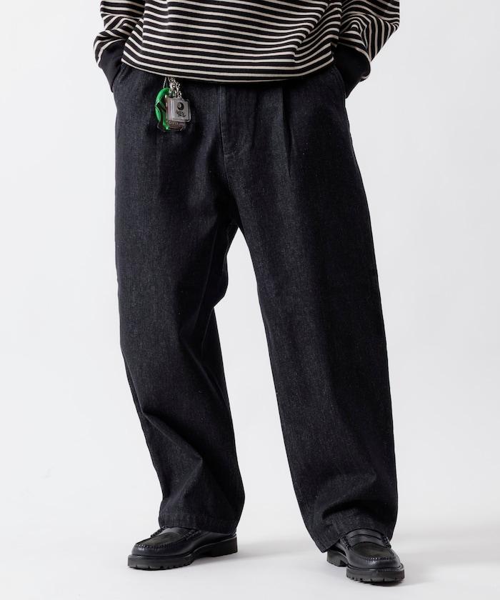 寬鬆錐形牛仔休閒長褲