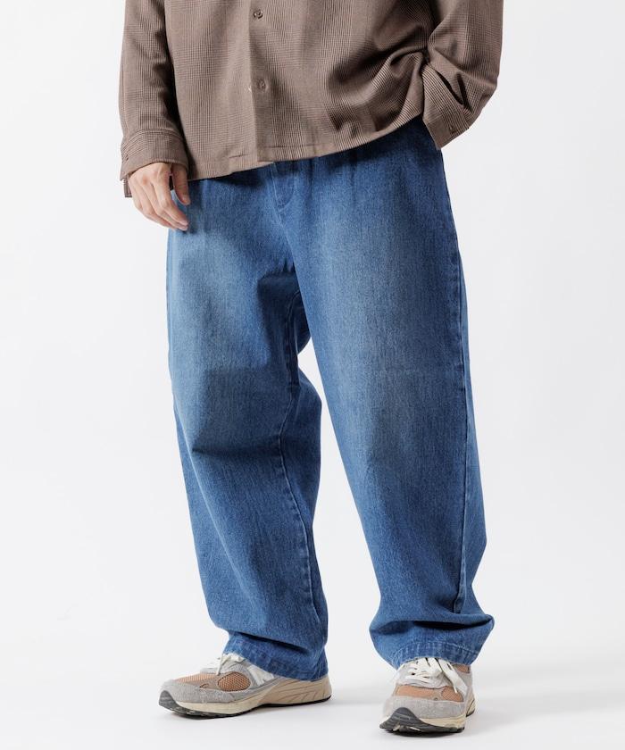 寬鬆錐形牛仔休閒長褲