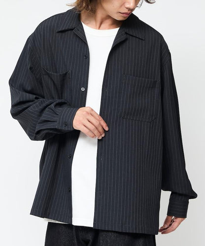 寬鬆版長袖工裝襯衫夾克