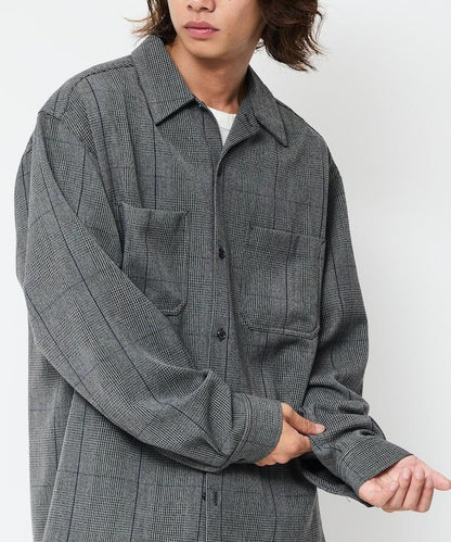 寬鬆版長袖工裝襯衫夾克