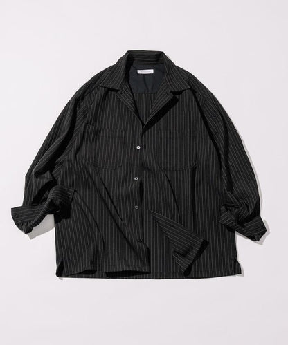 寬鬆版長袖工裝襯衫夾克