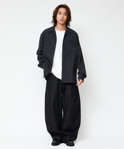 寬鬆版長袖工裝襯衫夾克