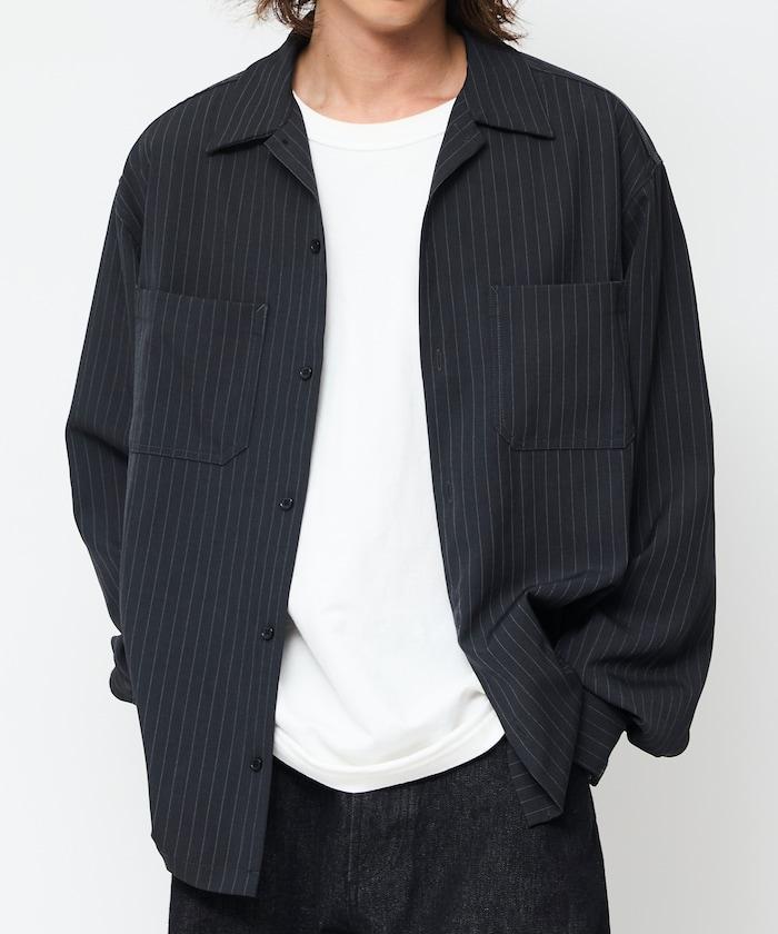 寬鬆版長袖工裝襯衫夾克