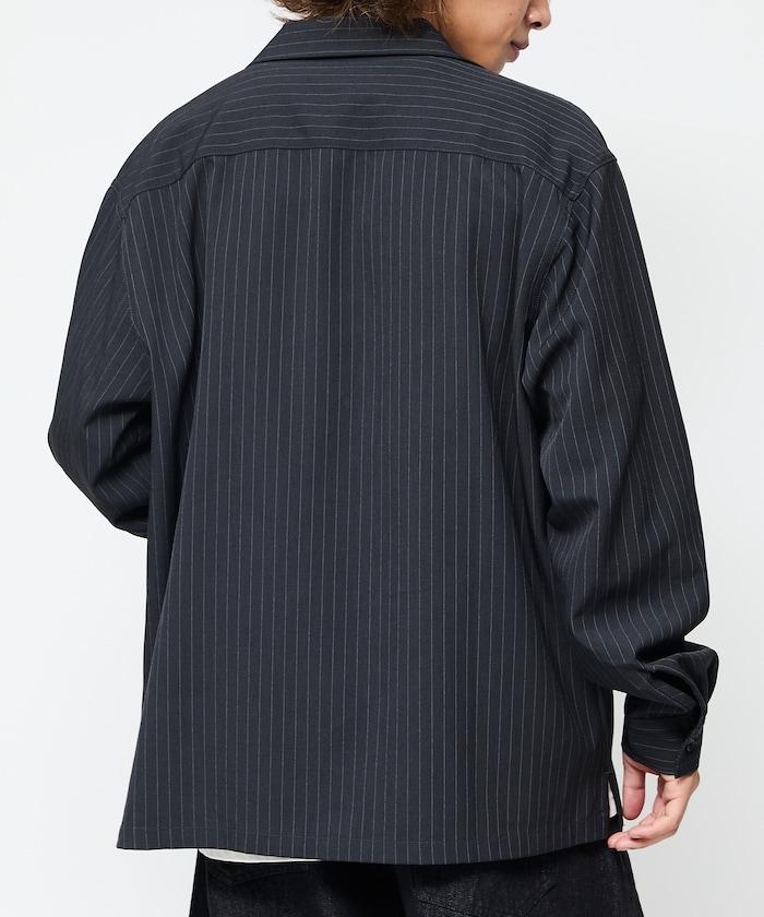 寬鬆版長袖工裝襯衫夾克