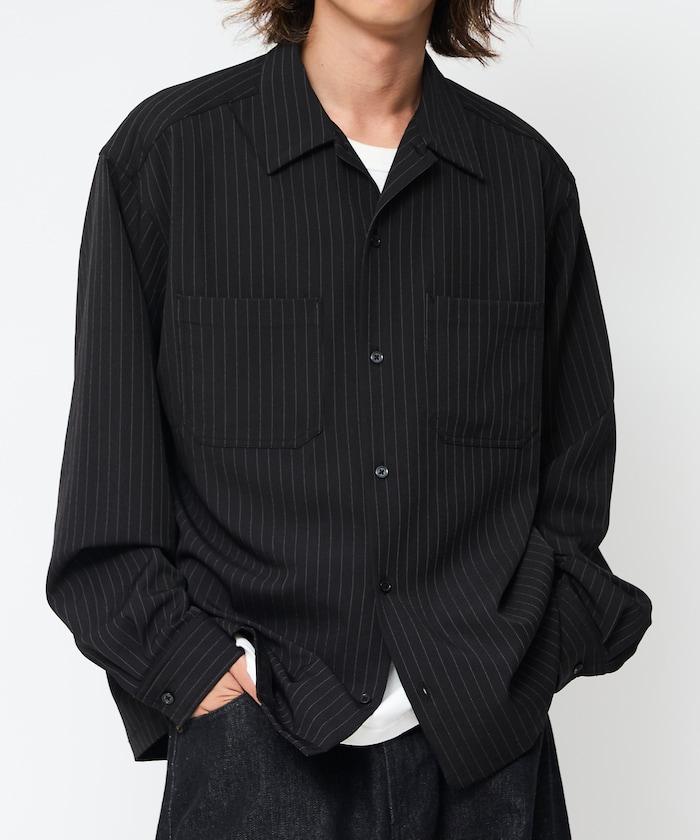 寬鬆版長袖工裝襯衫夾克