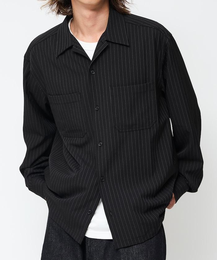 寬鬆版長袖工裝襯衫夾克