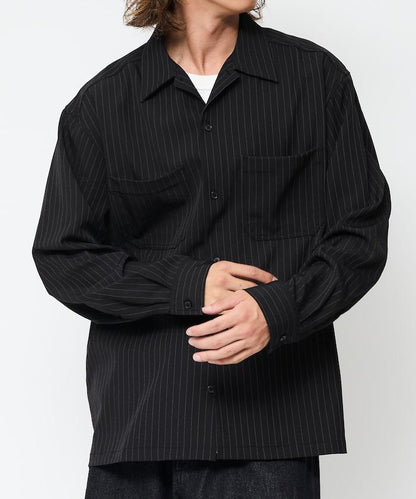 寬鬆版長袖工裝襯衫夾克