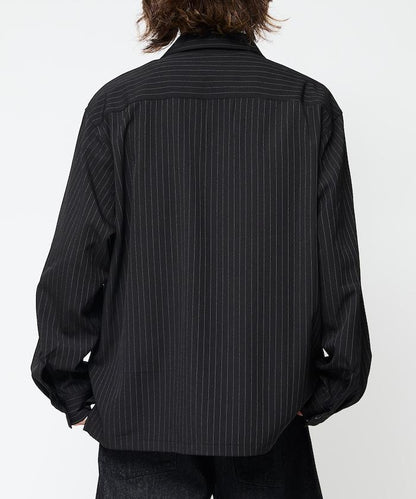 寬鬆版長袖工裝襯衫夾克