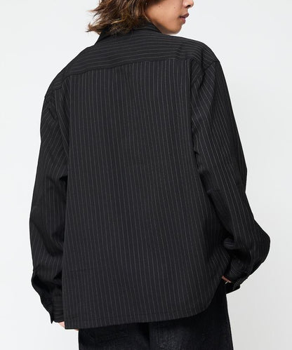 寬鬆版長袖工裝襯衫夾克