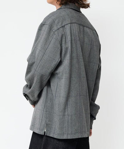 寬鬆版長袖工裝襯衫夾克