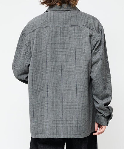 寬鬆版長袖工裝襯衫夾克