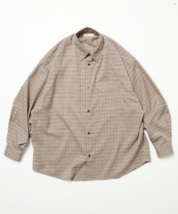 寬鬆版型羊毛感常規領襯衫