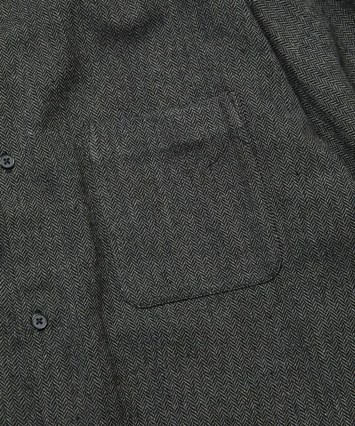 寬鬆版型羊毛感常規領襯衫