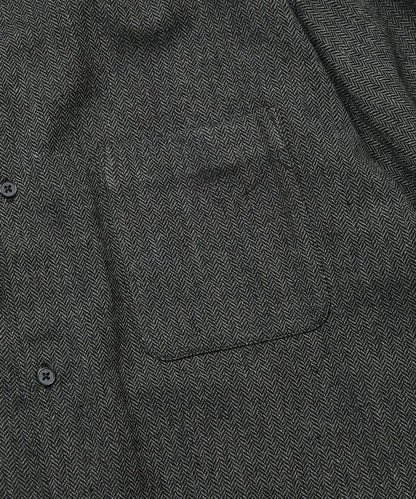 寬鬆版型羊毛感常規領襯衫