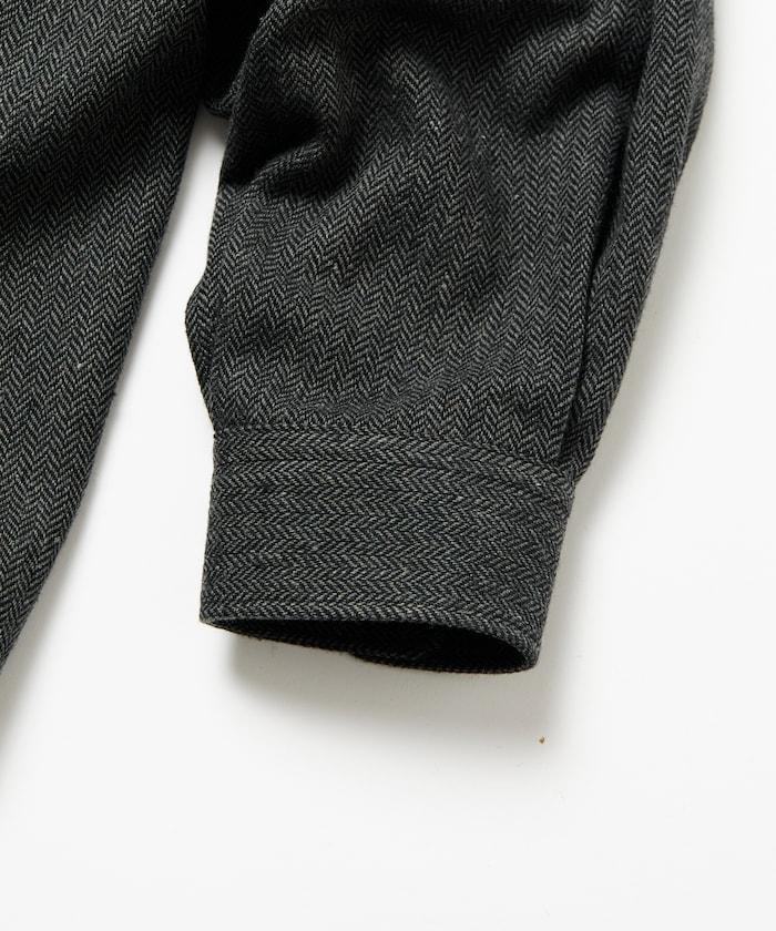 寬鬆版型羊毛感常規領襯衫