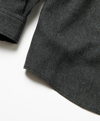 寬鬆版型羊毛感常規領襯衫