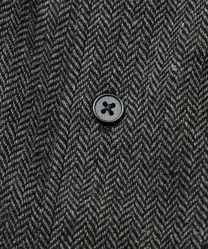 寬鬆版型羊毛感常規領襯衫