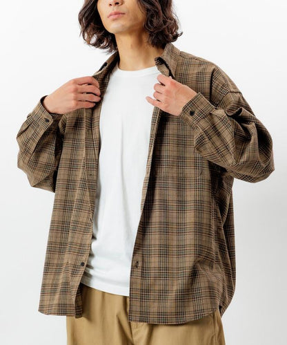 寬鬆版型羊毛感常規領襯衫