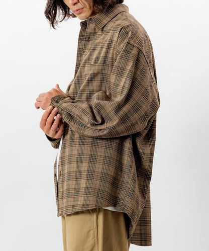 寬鬆版型羊毛感常規領襯衫