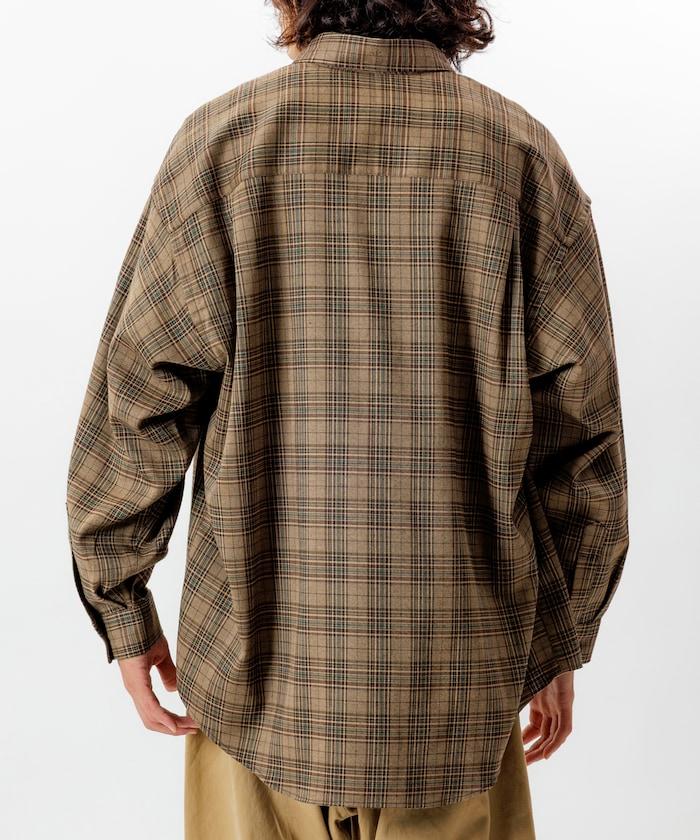 寬鬆版型羊毛感常規領襯衫