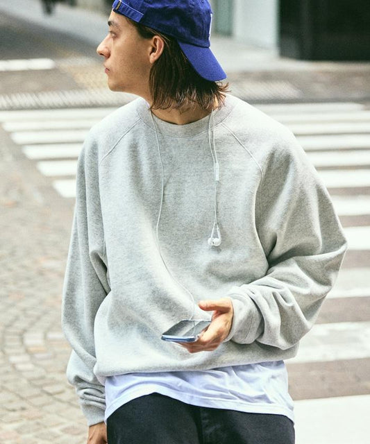 12盎司短款重磅拉格蘭袖衛衣/短款