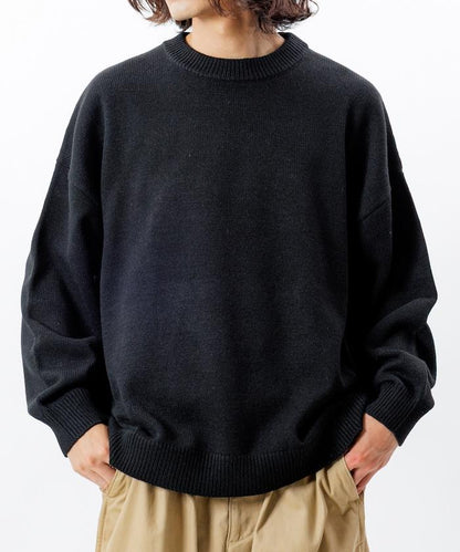 寬鬆版型 易打理 可水洗 圓領針織衫