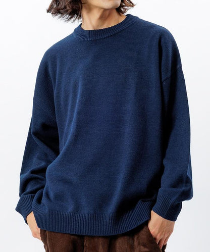 寬鬆版型 易打理 可水洗 圓領針織衫