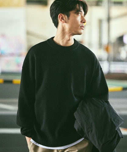 寬鬆版型 易打理 可水洗 圓領針織衫