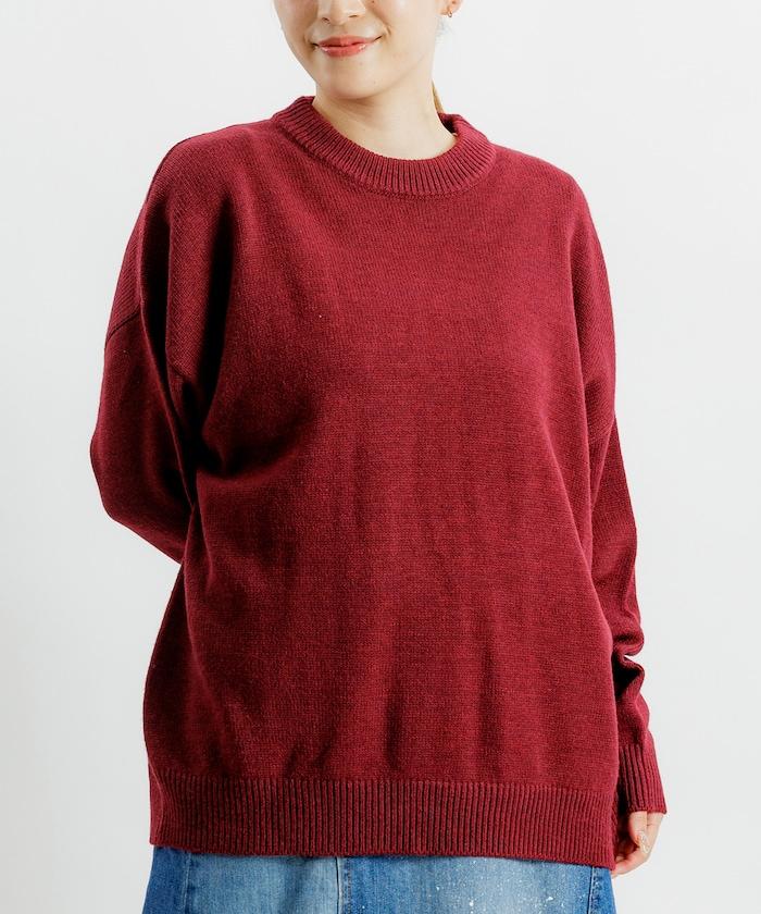 寬鬆版型 易打理 可水洗 圓領針織衫