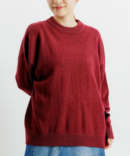 寬鬆版型 易打理 可水洗 圓領針織衫