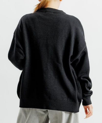 寬鬆版型 易打理 可水洗 圓領針織衫