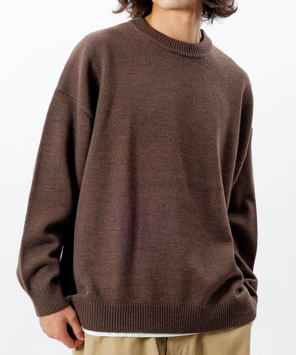 寬鬆版型 易打理 可水洗 圓領針織衫