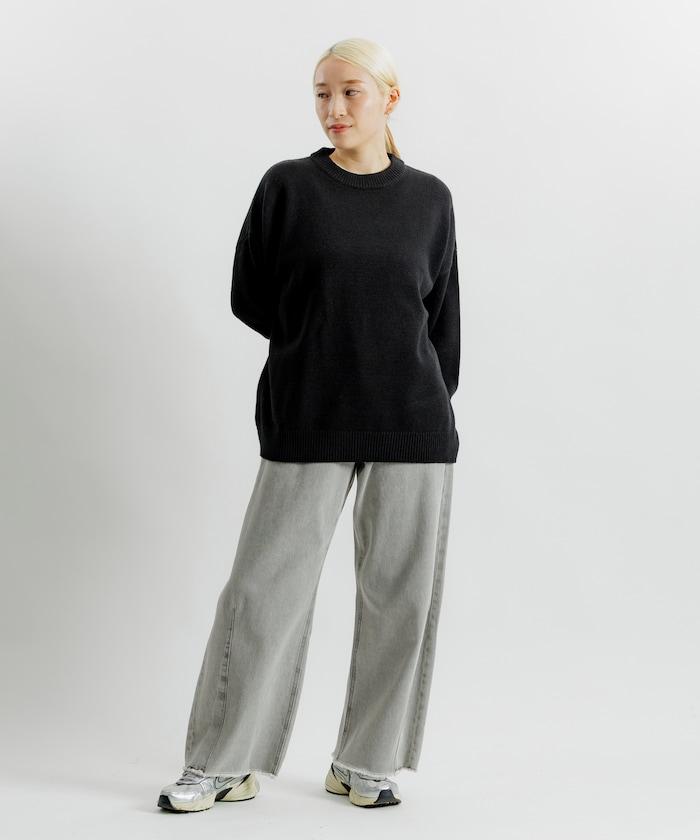 寬鬆版型 易打理 可水洗 圓領針織衫