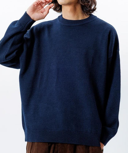 寬鬆版型 易打理 可水洗 圓領針織衫