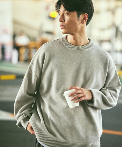 寬鬆版型 易打理 可水洗 圓領針織衫