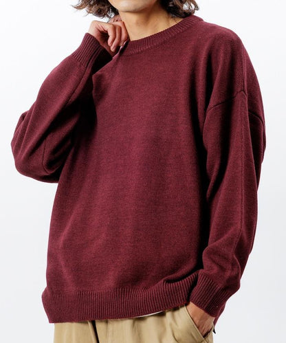 寬鬆版型 易打理 可水洗 圓領針織衫